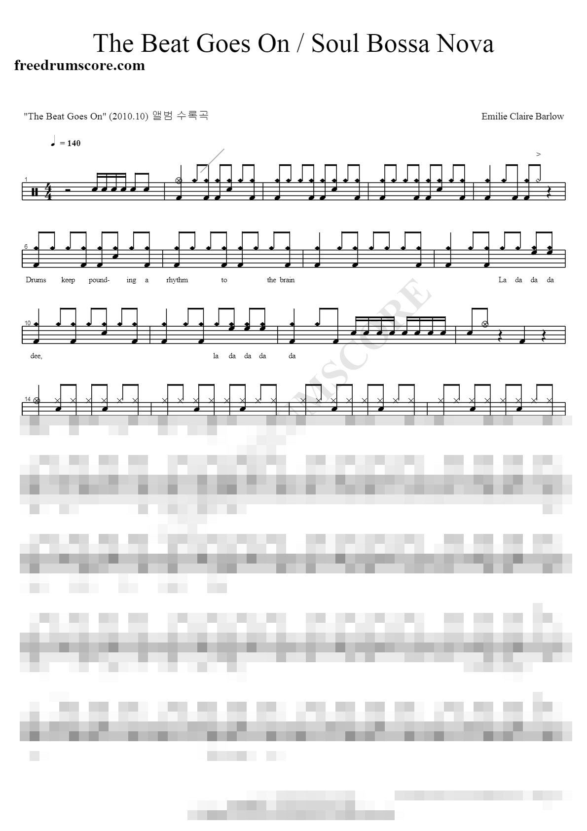The Beat Goes On Sheet Music Preview