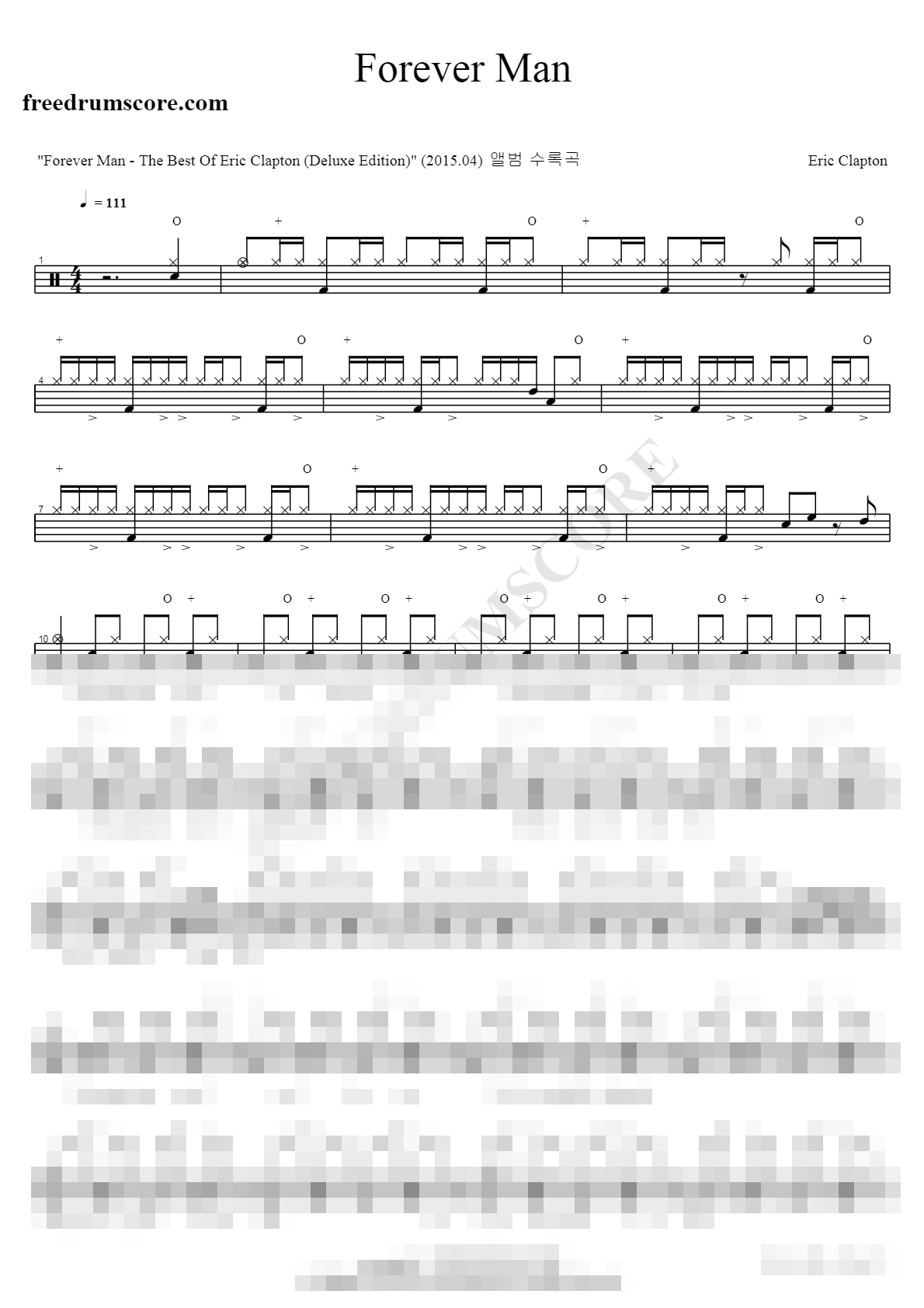 Forever Man Sheet Music Preview