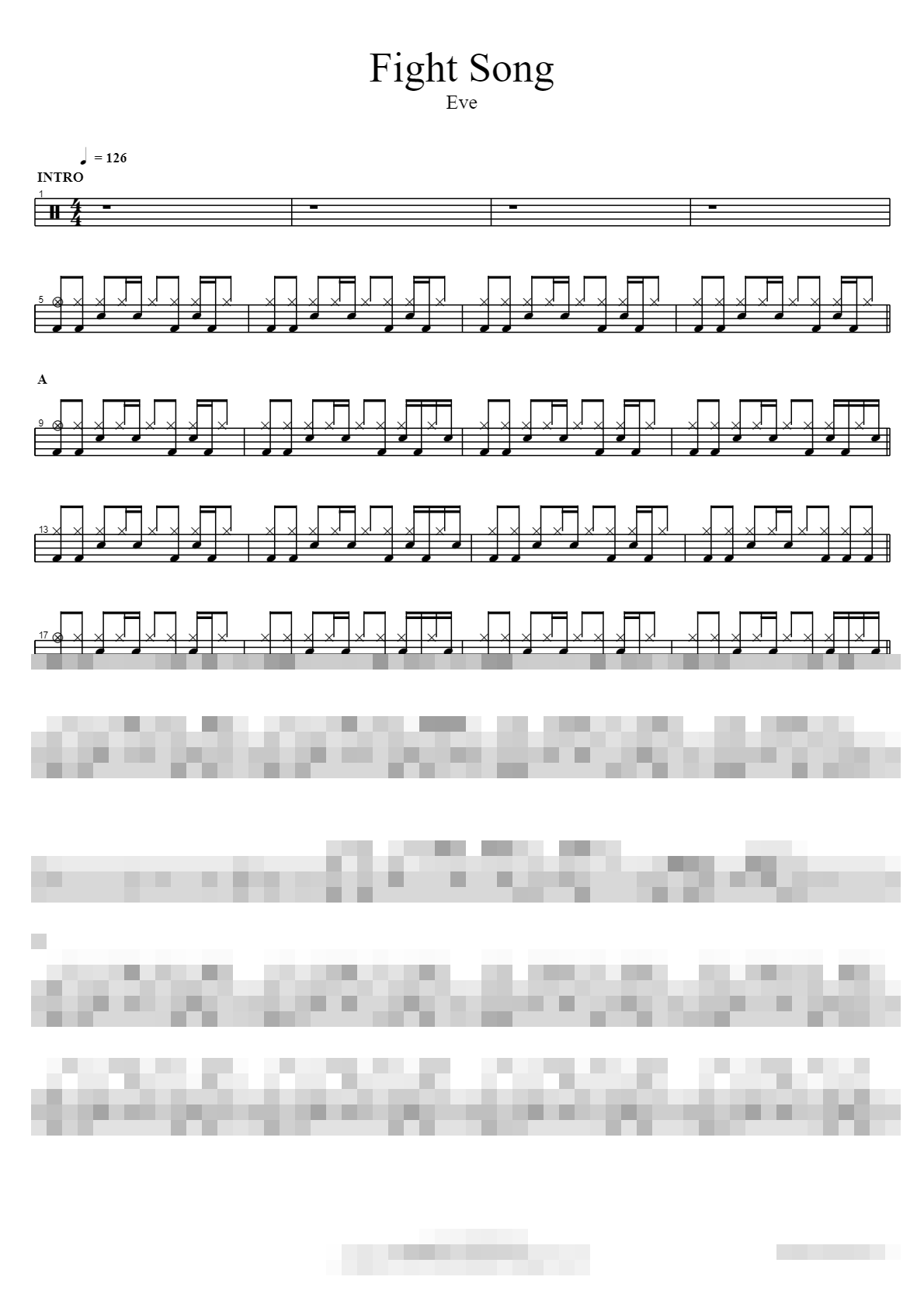 Fight Song Sheet Music Preview