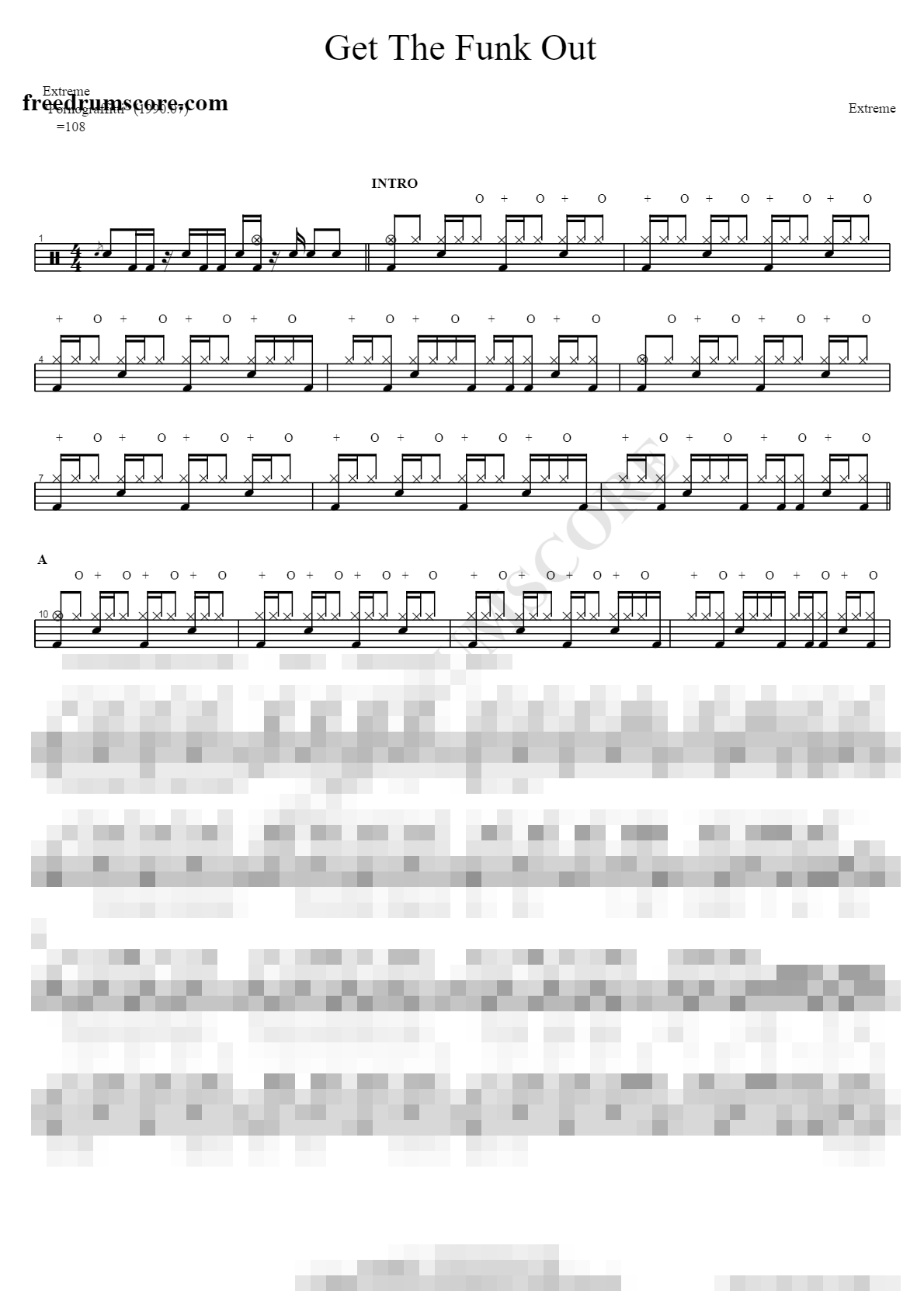 Get The Funk Out Sheet Music Preview