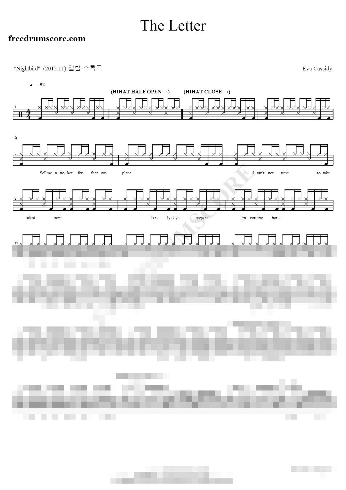 The Letter Sheet Music Preview