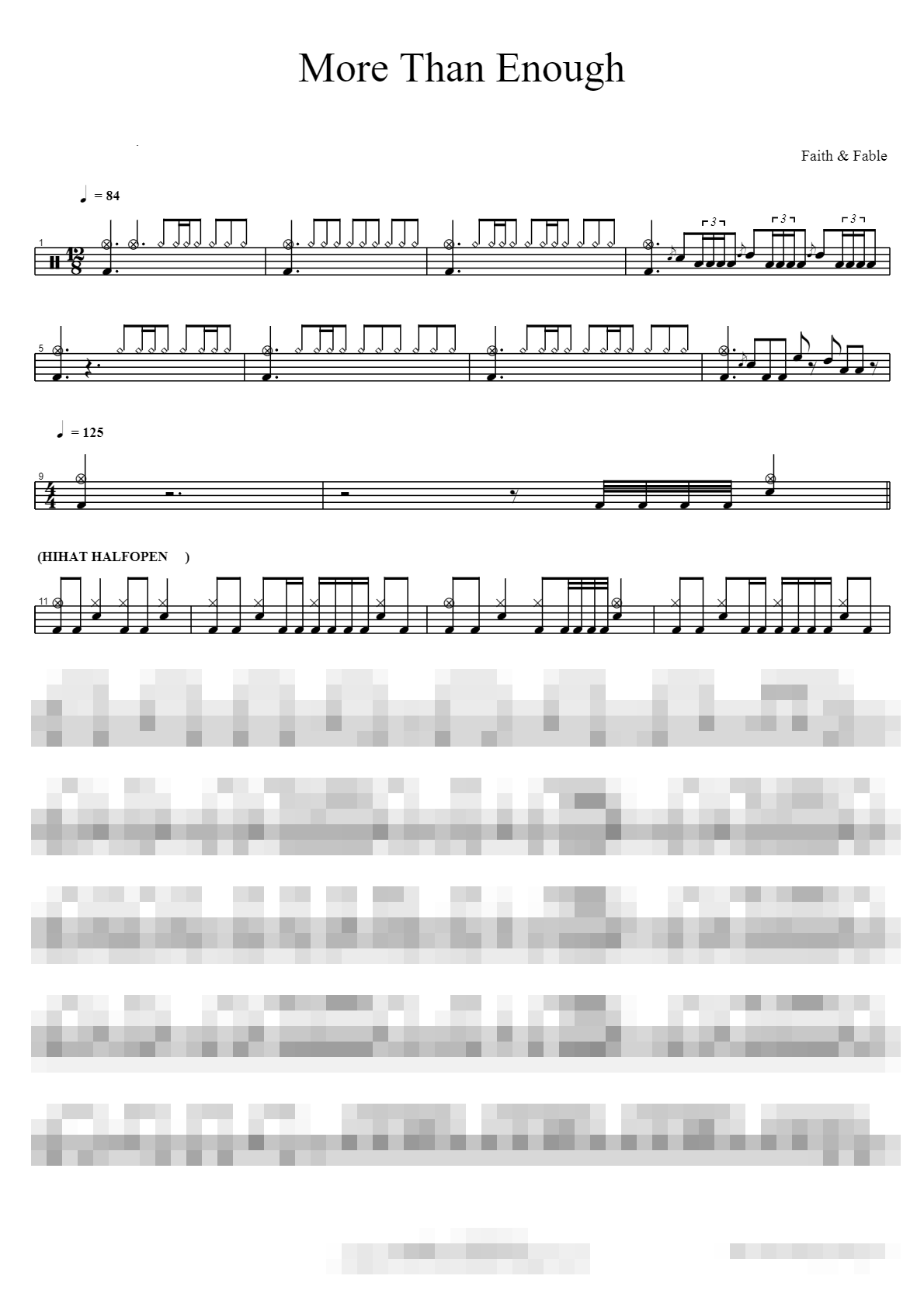 More Than Enough Sheet Music Preview