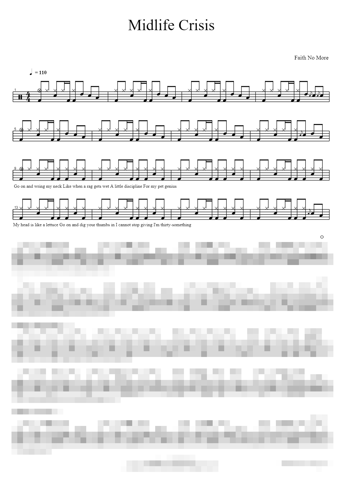 Midlife Crisis Sheet Music Preview