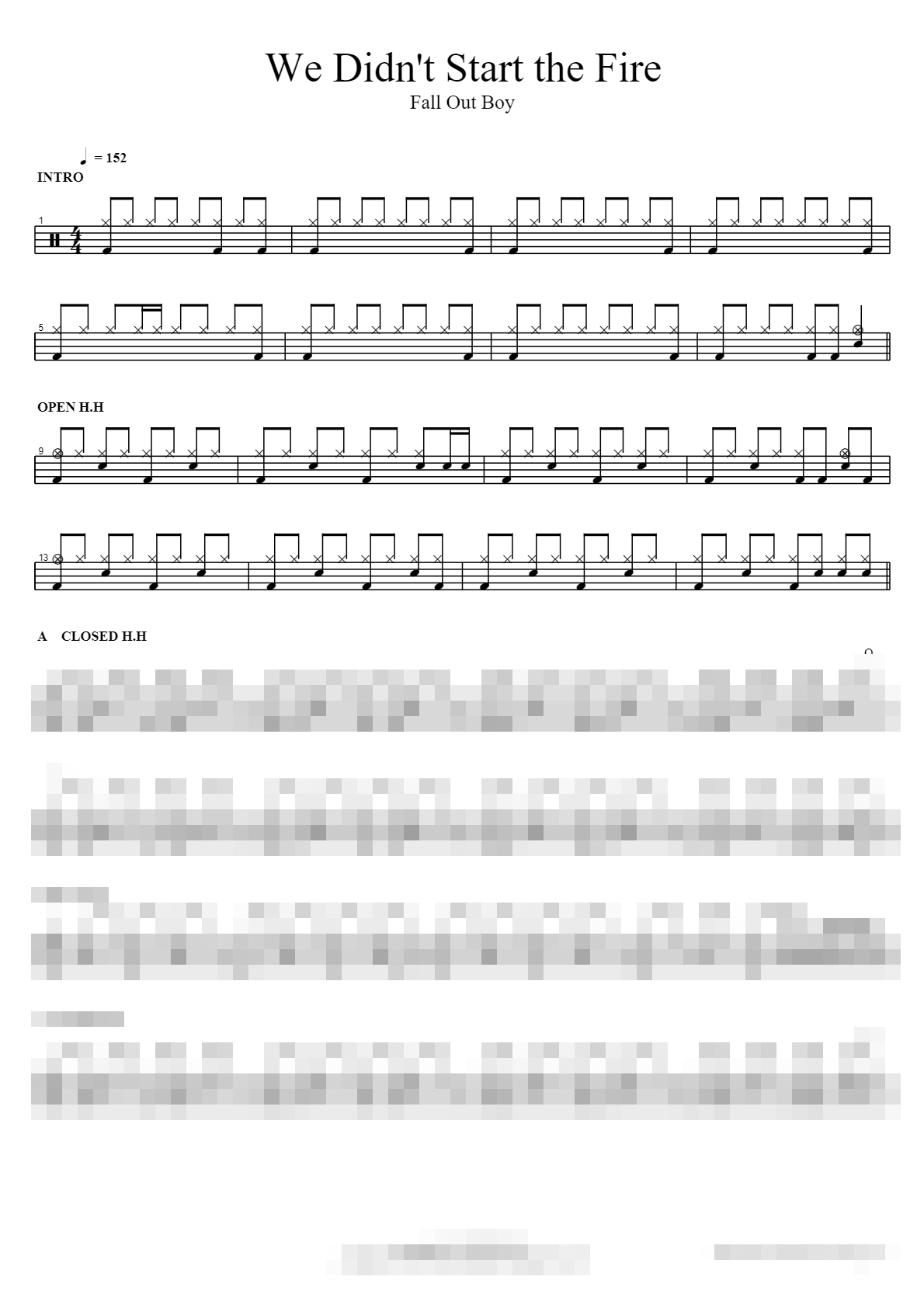 We Didn't Start the Fire Sheet Music Preview