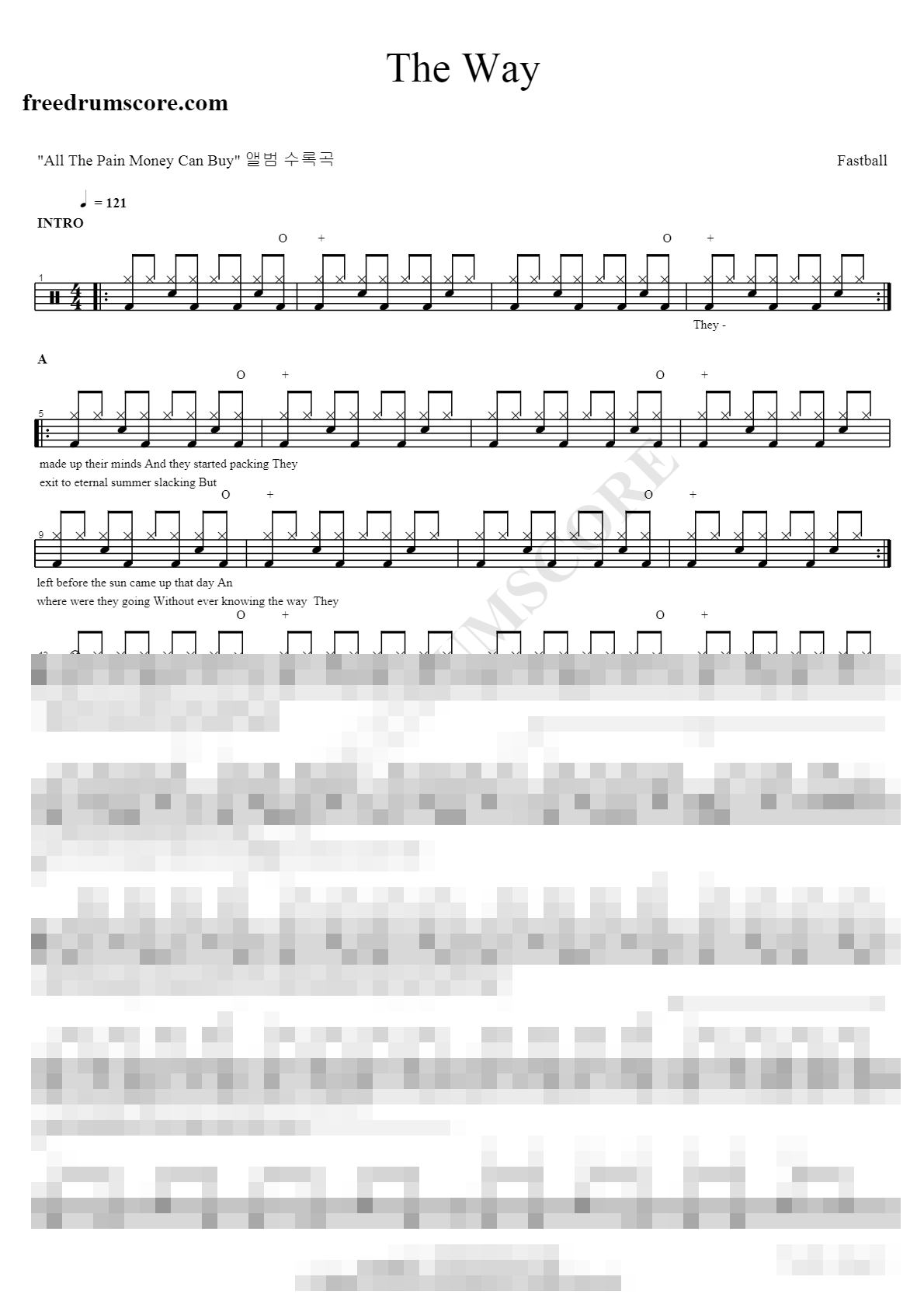 The Way Sheet Music Preview