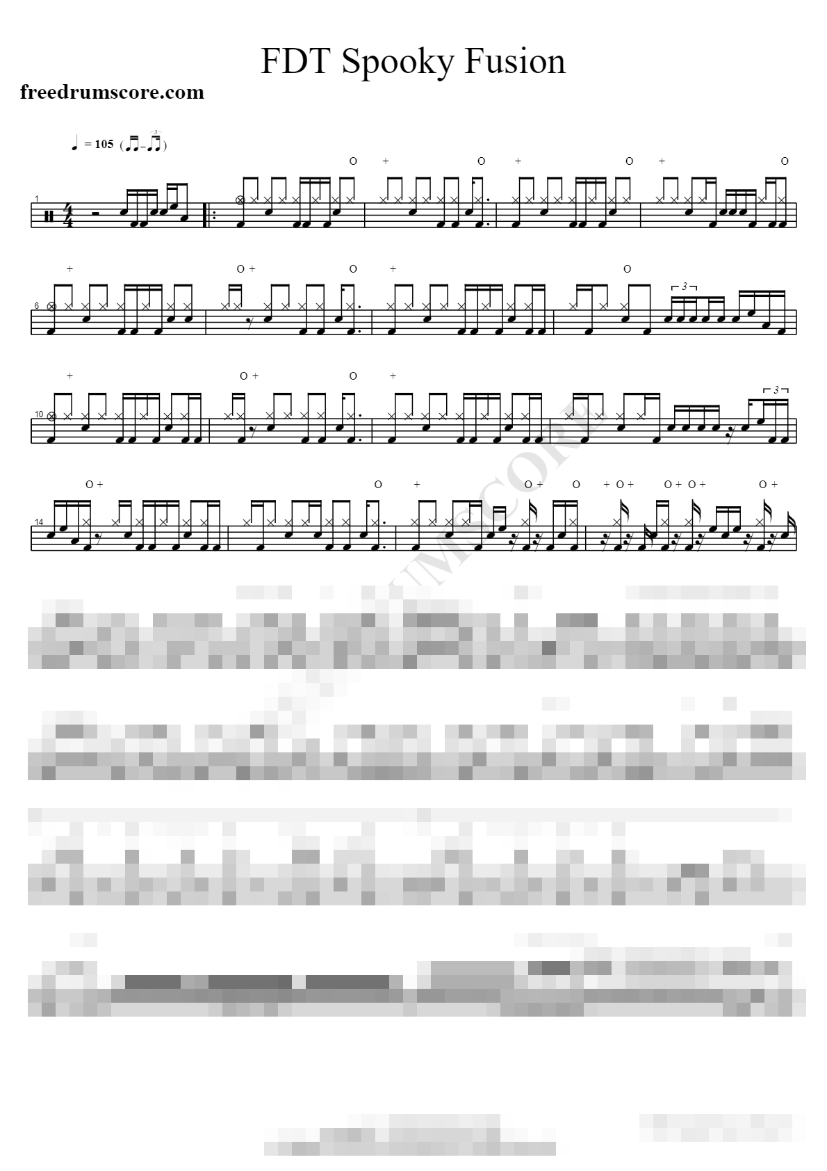 FDT Spooky Fusion Sheet Music Preview