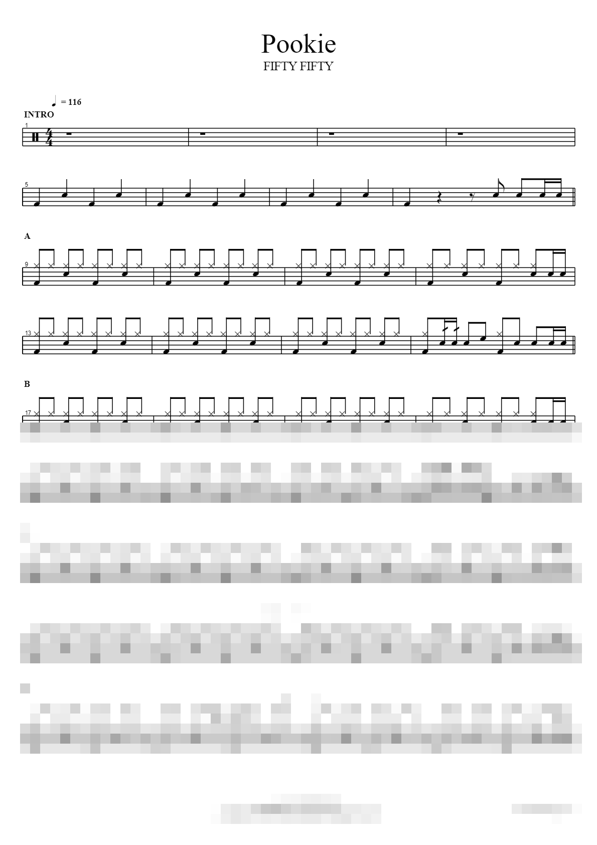 Pookie Sheet Music Preview