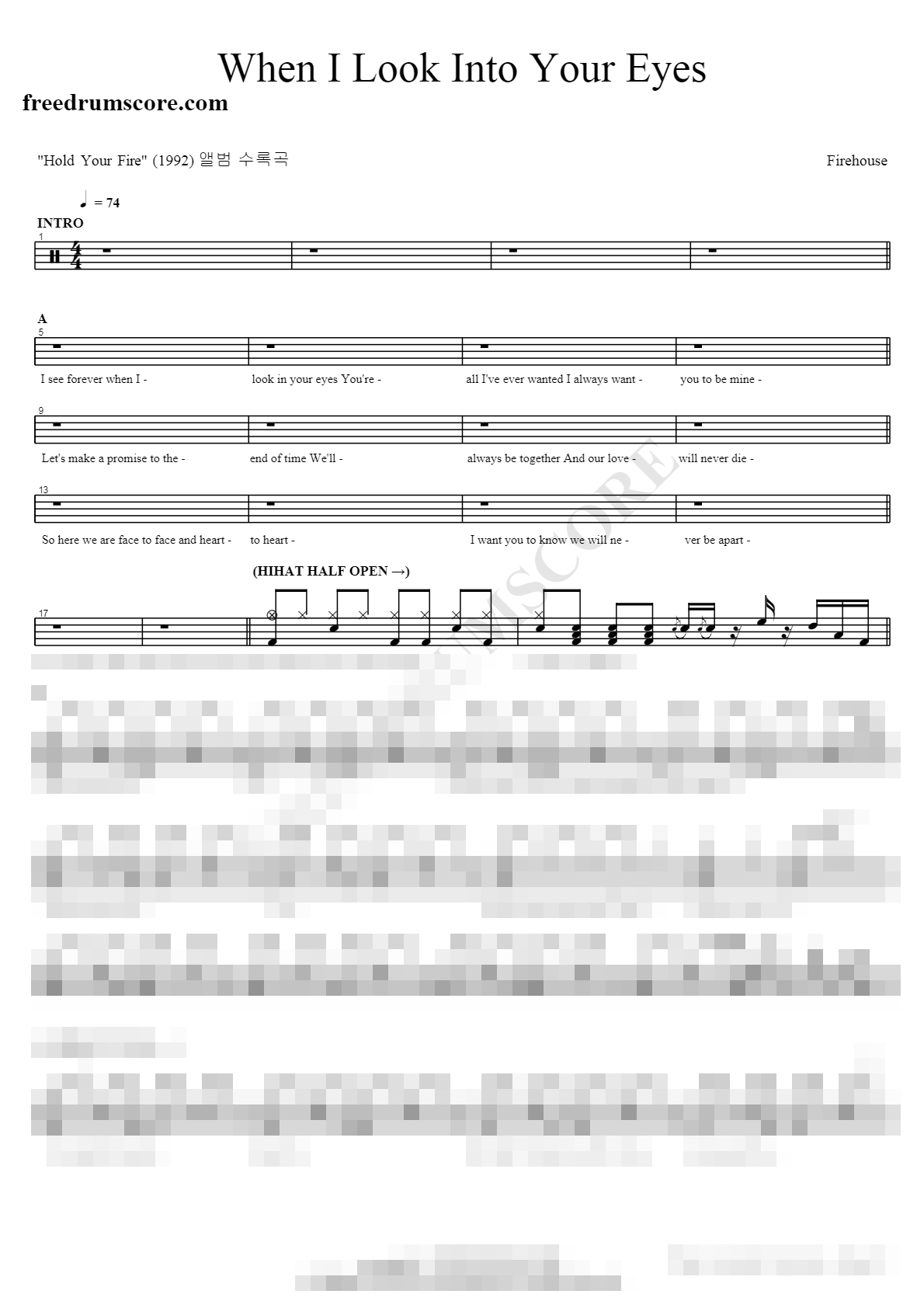 When I Look Into Your Eyes Sheet Music Preview