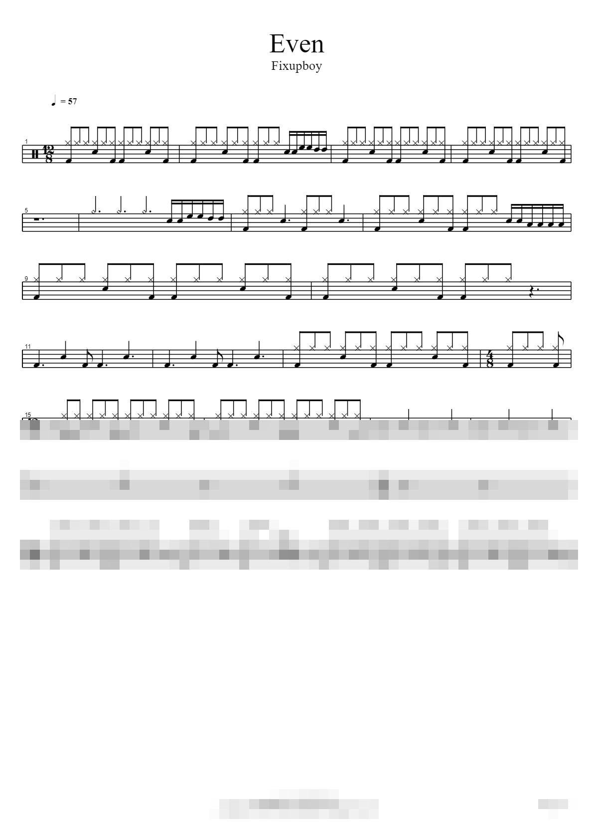 Even Sheet Music Preview