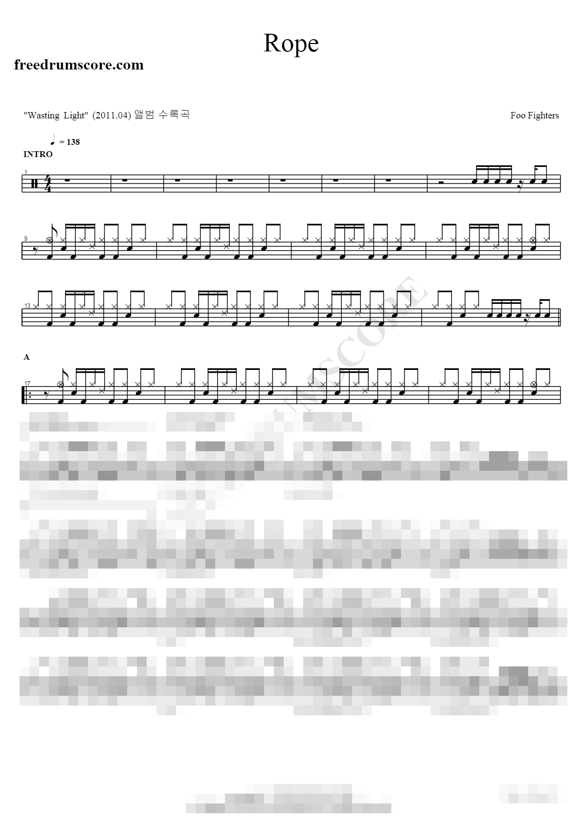 Rope Sheet Music Preview