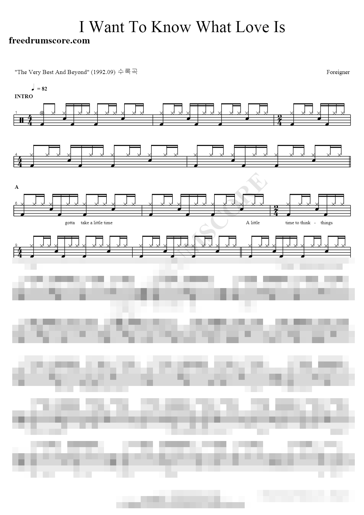 I Want To Know What Love Is Sheet Music Preview