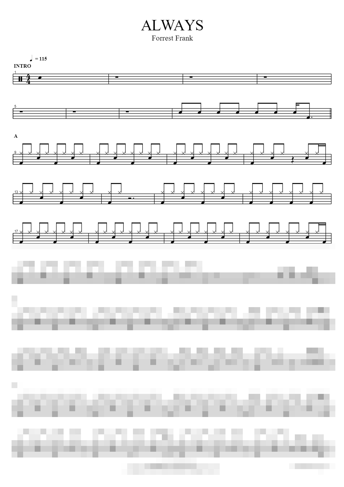 ALWAYS Sheet Music Preview