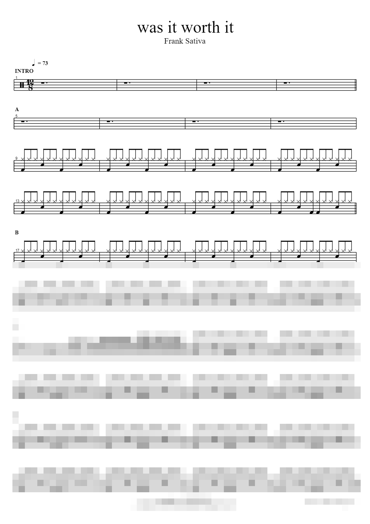 was it worth it Sheet Music Preview
