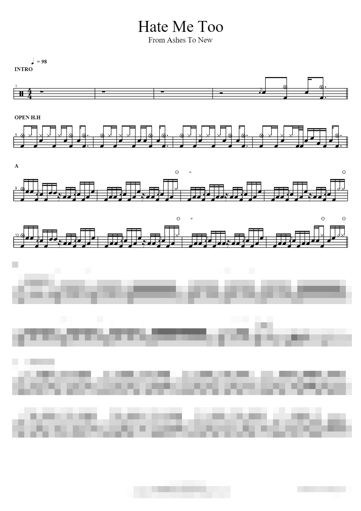 Hate Me Too Sheet Music Preview