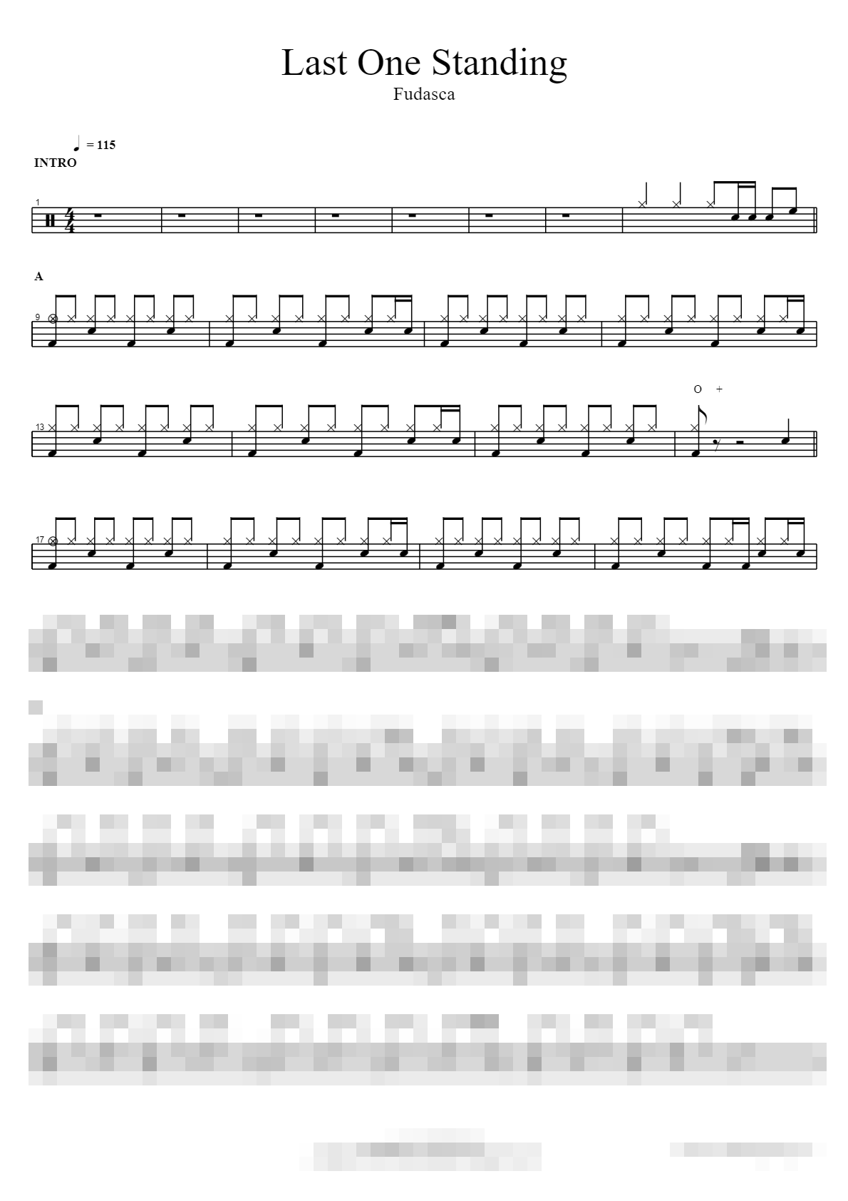Last One Standing Sheet Music Preview