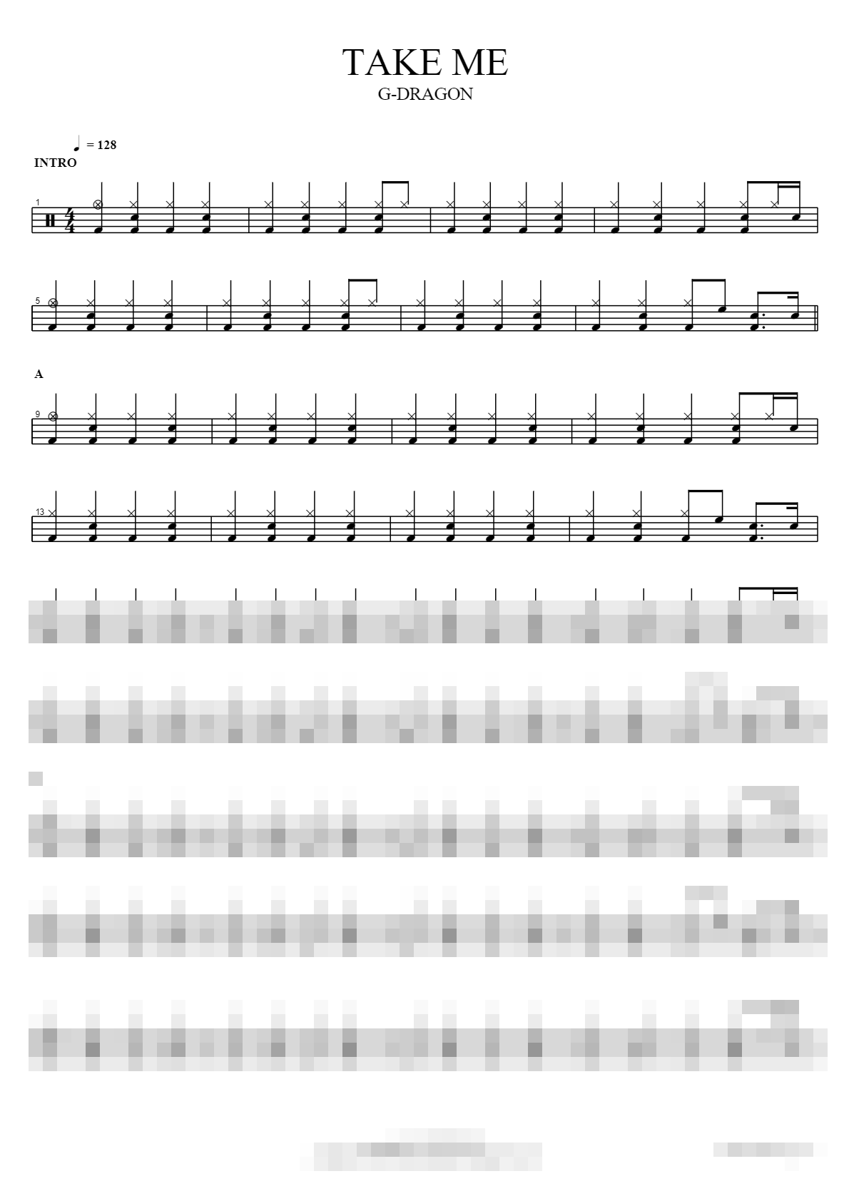 TAKE ME Sheet Music Preview