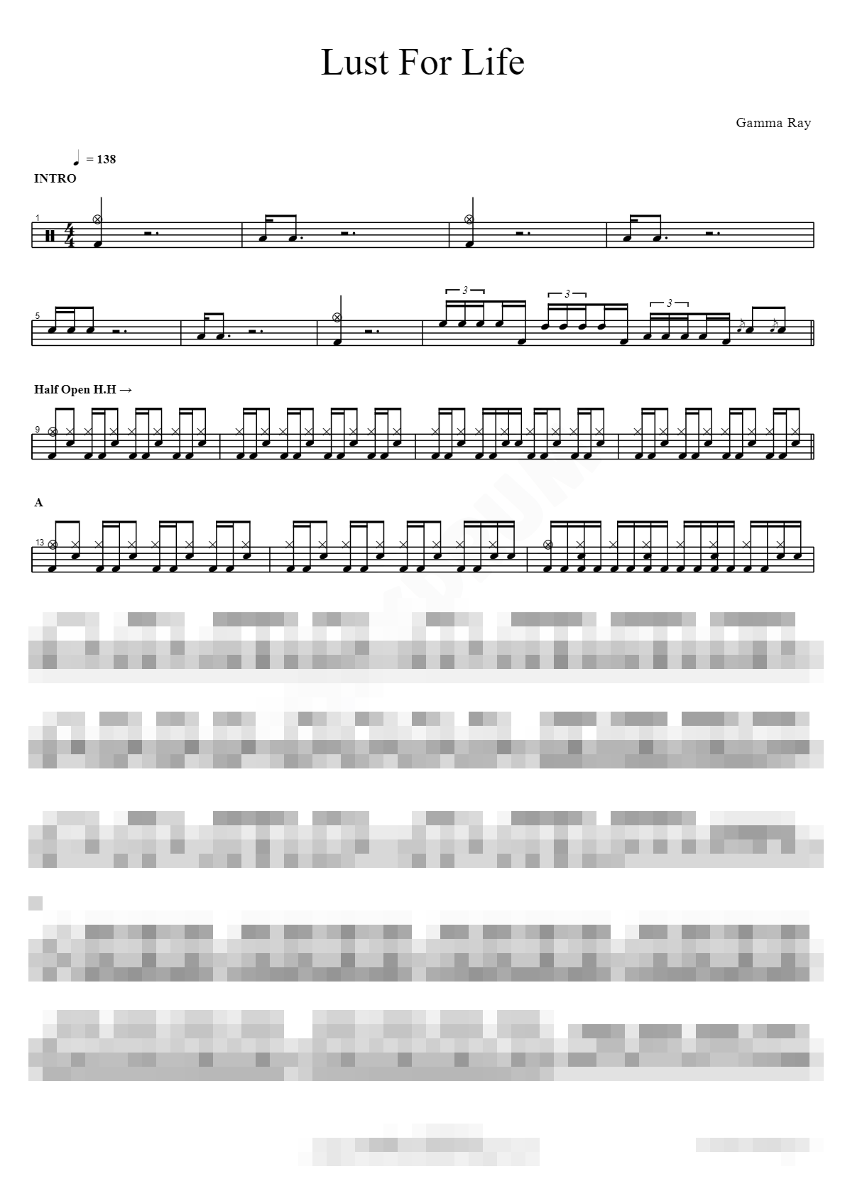 Lust For Life Sheet Music Preview