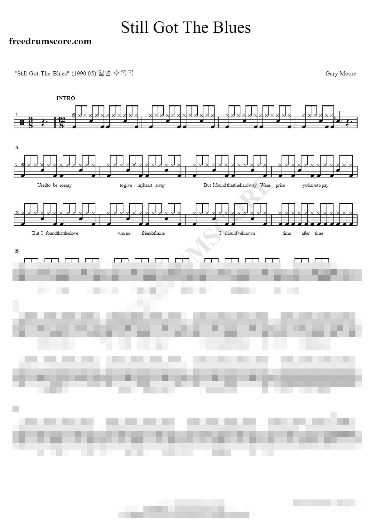 Still Got The Blues Sheet Music Preview