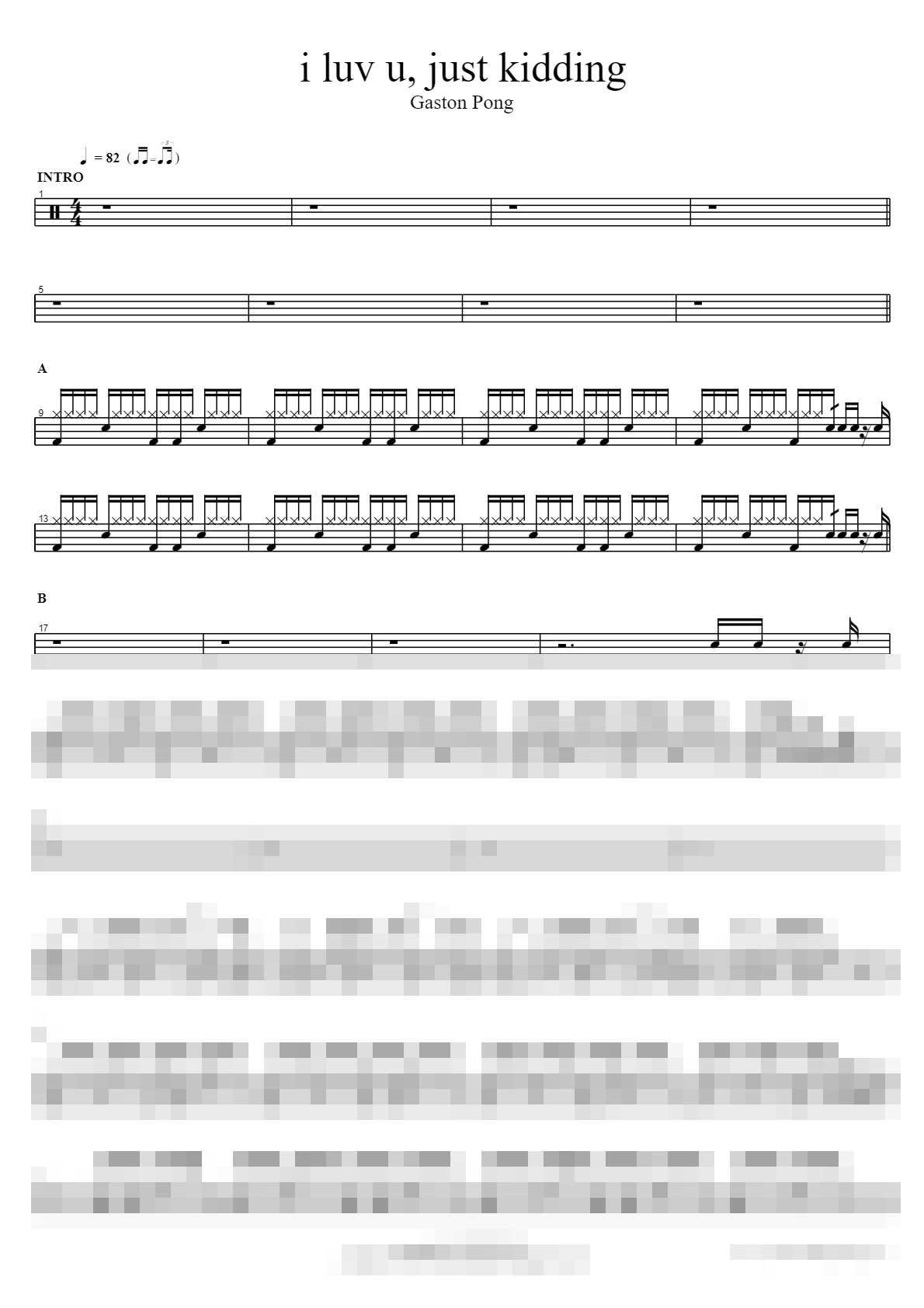 i luv u, just kidding Sheet Music Preview