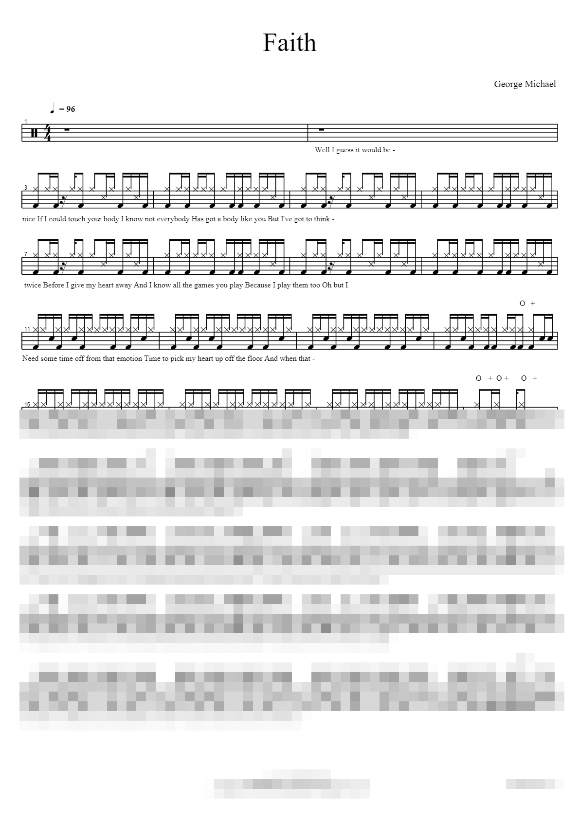 Faith Sheet Music Preview