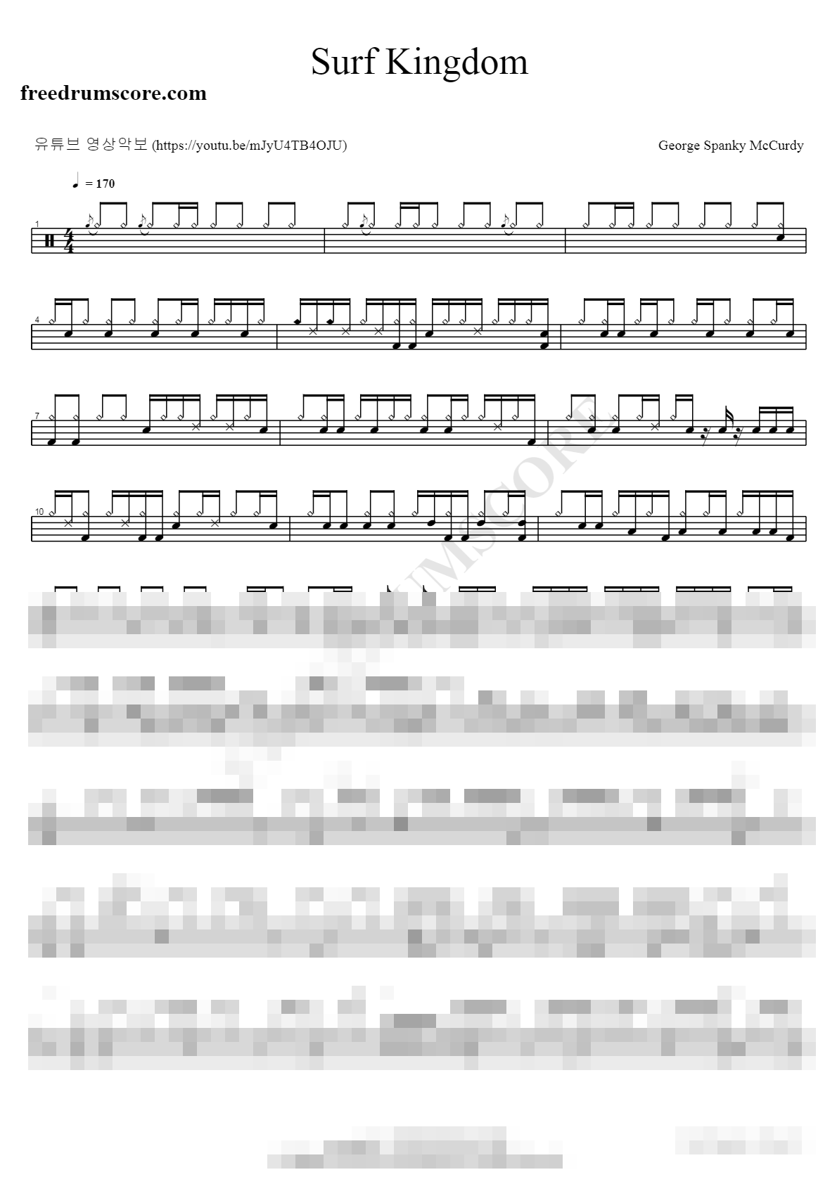 Surf Kingdom Sheet Music Preview