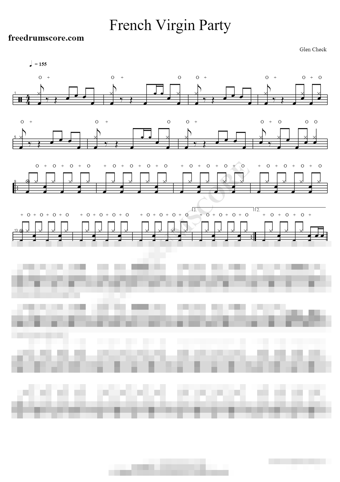 French Virgin Party Sheet Music Preview