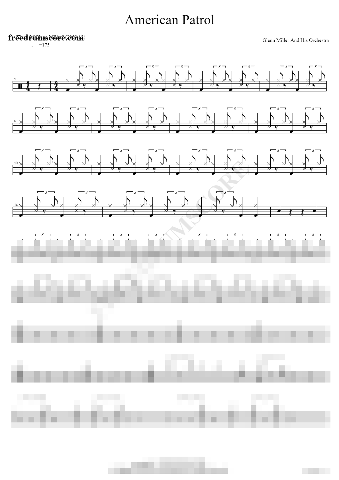American Patrol Sheet Music Preview