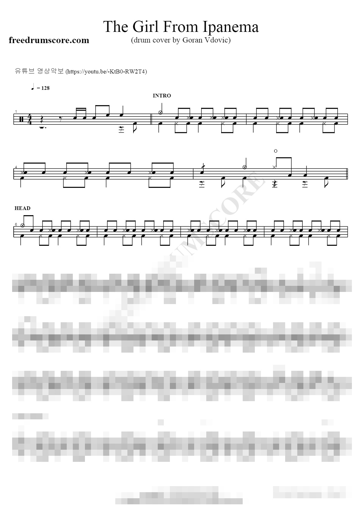 The Girl From Ipanema Sheet Music Preview