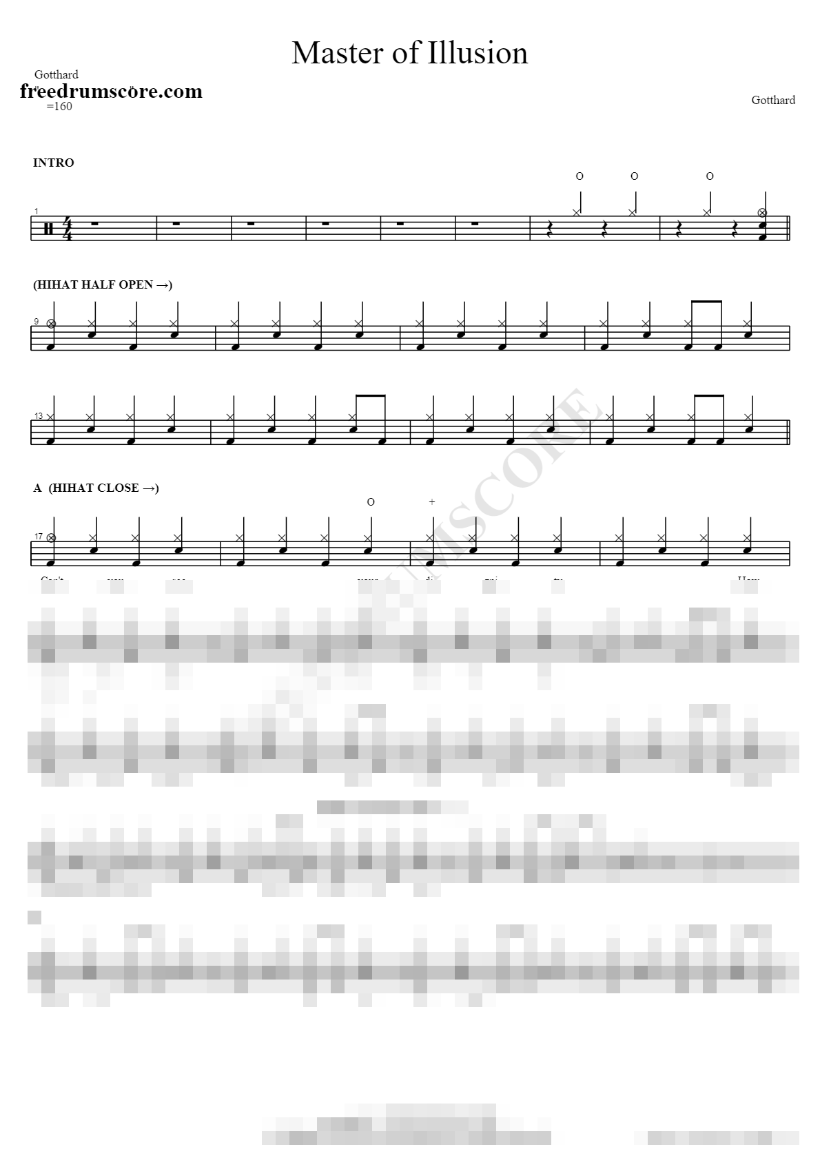 Master of Illusion Sheet Music Preview