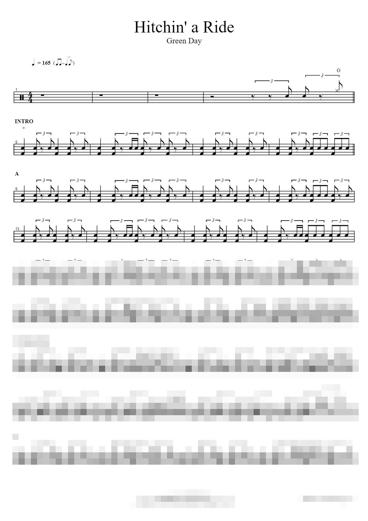 Hitchin' a Ride Sheet Music Preview