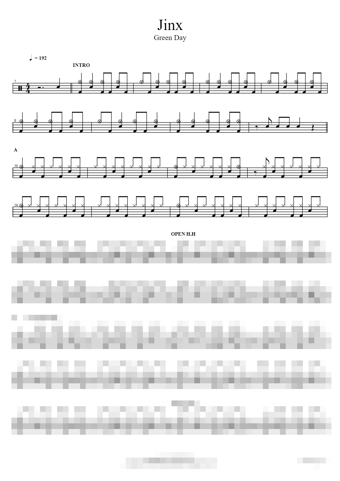 Jinx Sheet Music Preview