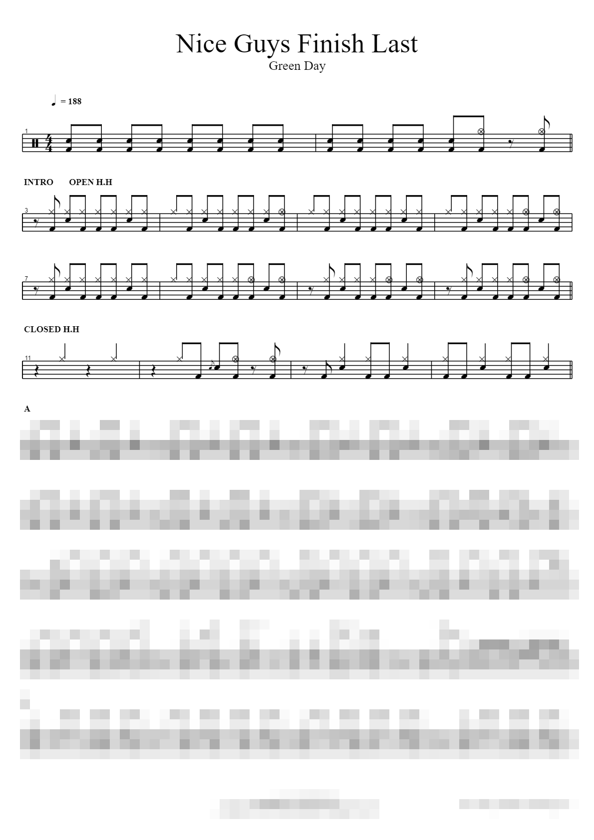 Nice Guys Finish Last Sheet Music Preview