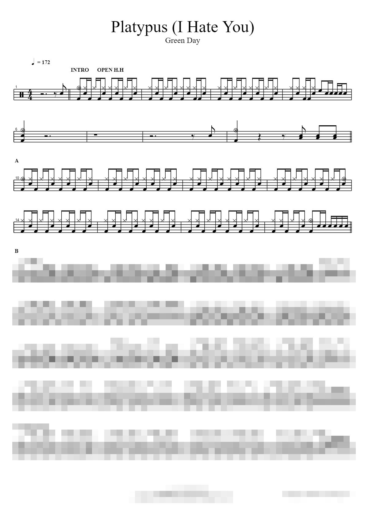 Platypus (I Hate You) Sheet Music Preview