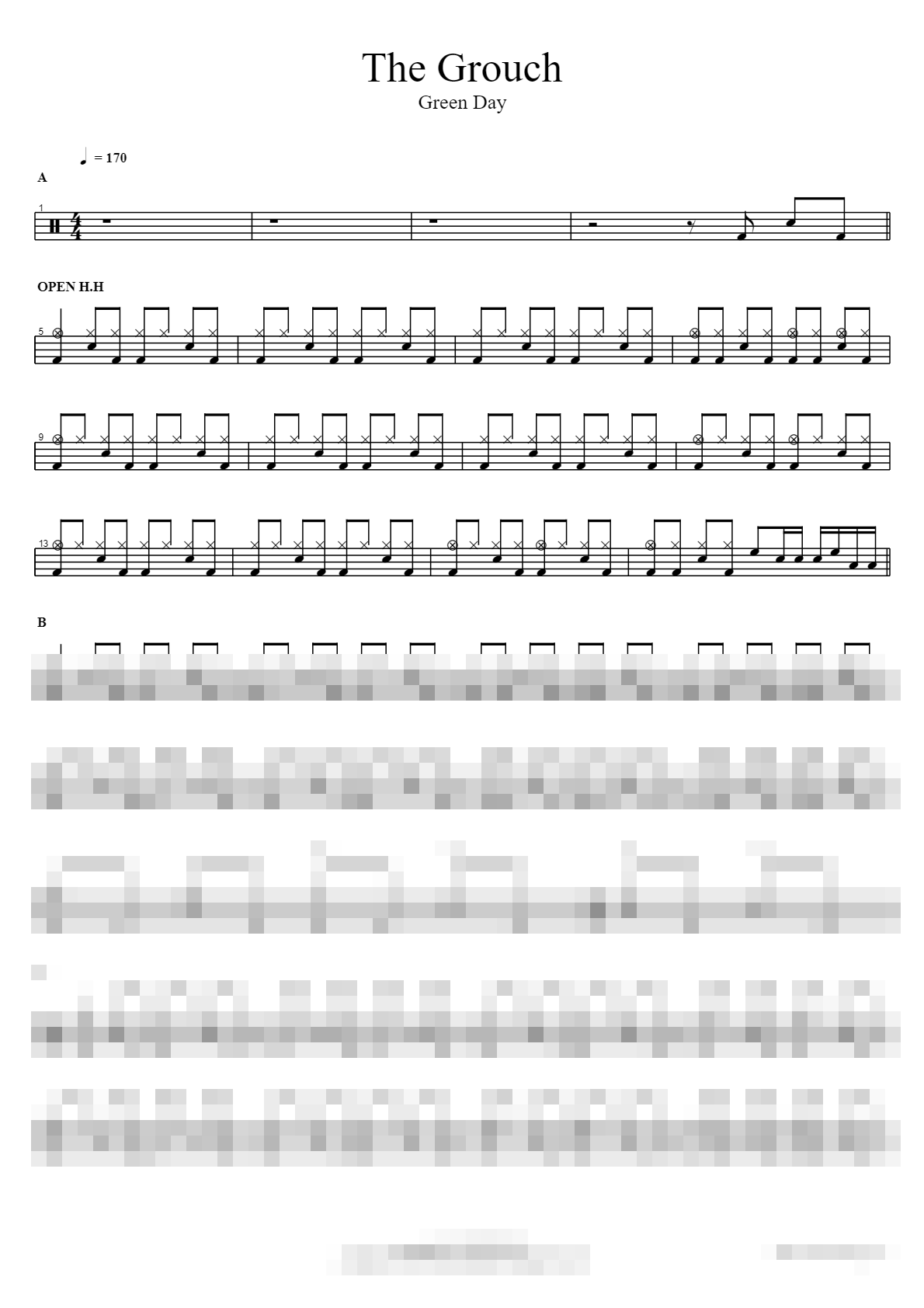 The Grouch Sheet Music Preview