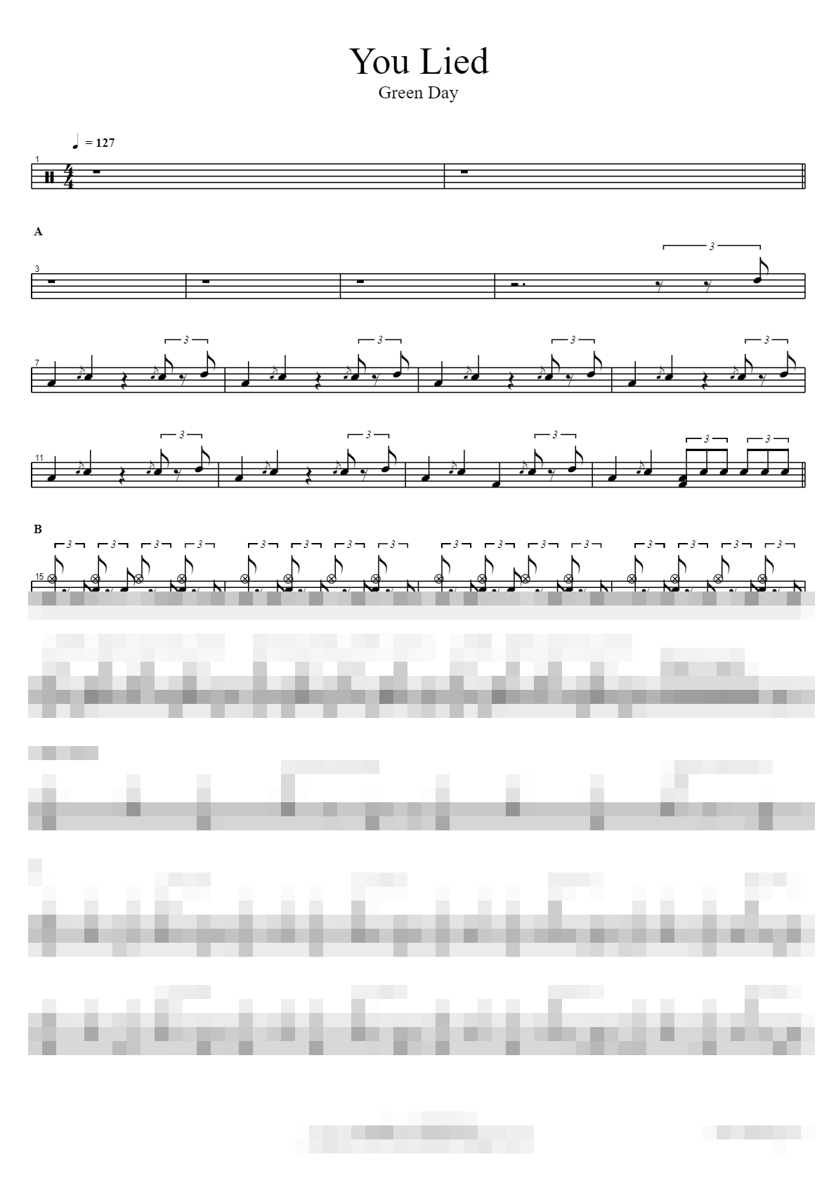 You Lied Sheet Music Preview