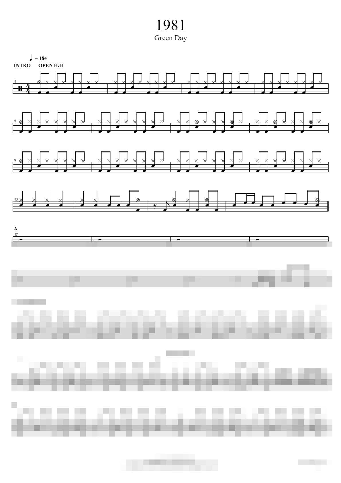 1981 Sheet Music Preview