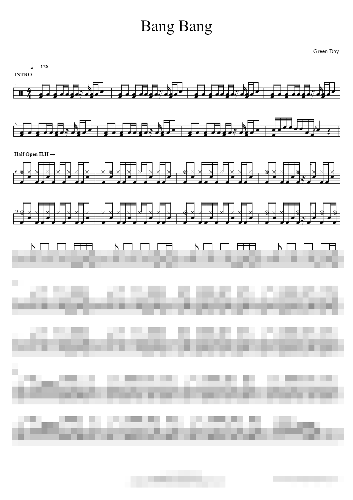 Bang Bang Sheet Music Preview
