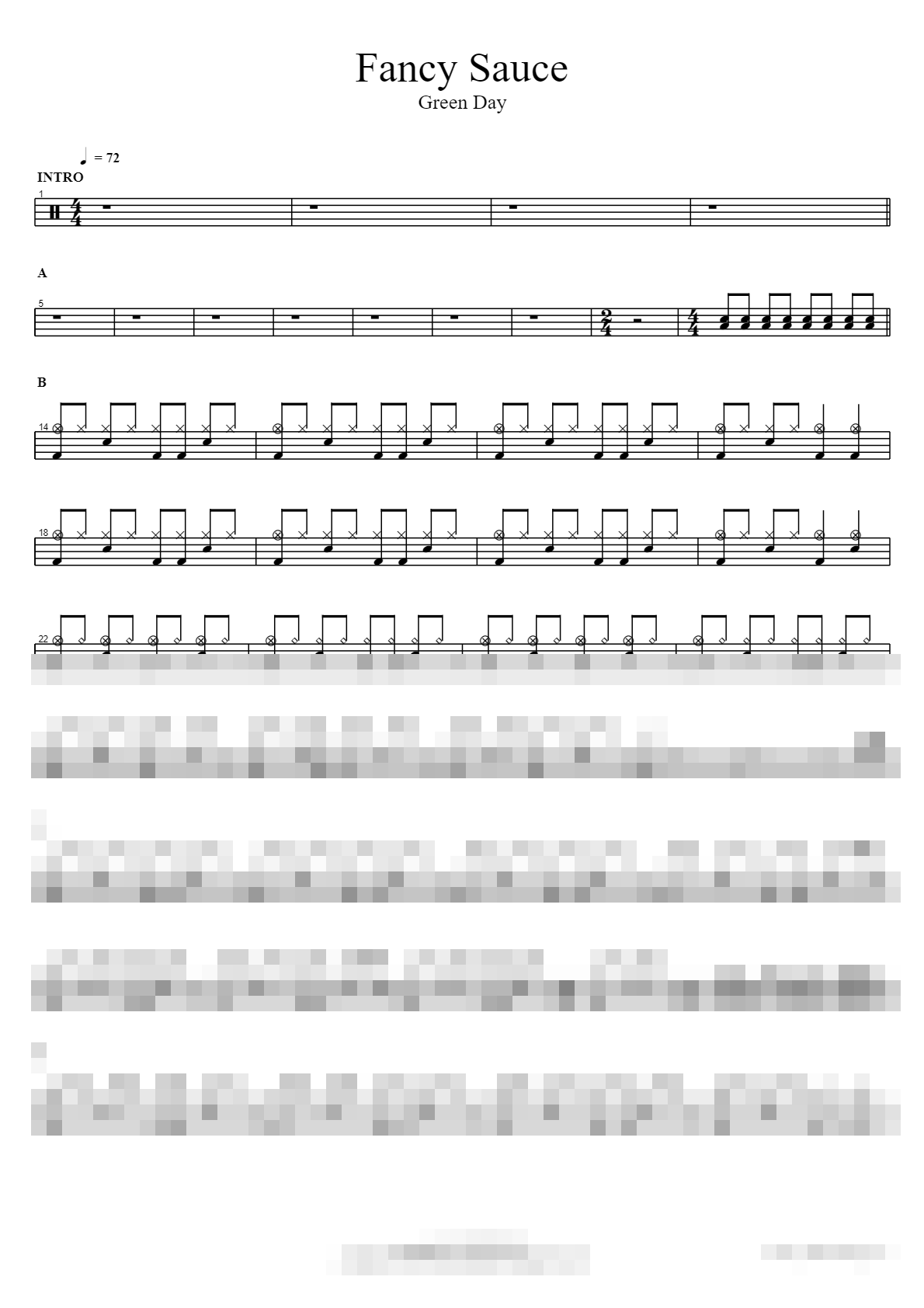 Fancy Sauce Sheet Music Preview