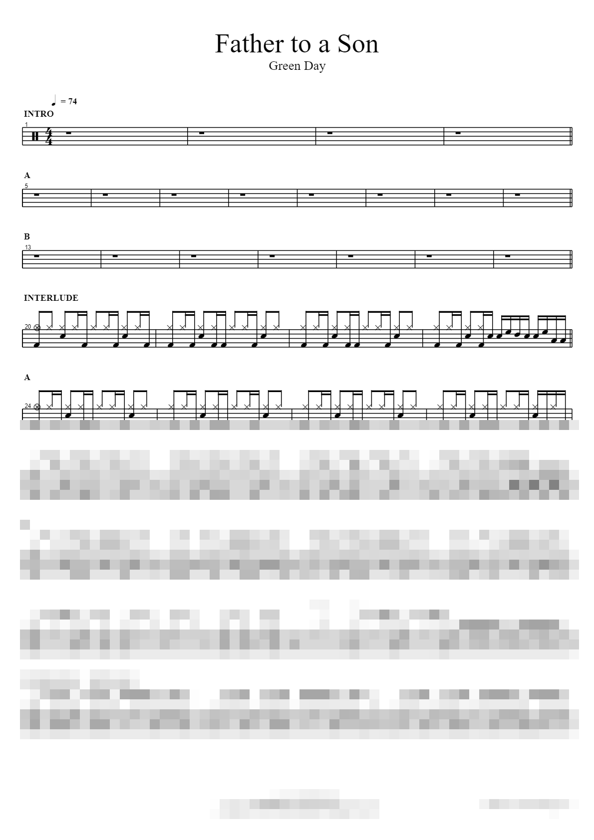 Father to a Son Sheet Music Preview