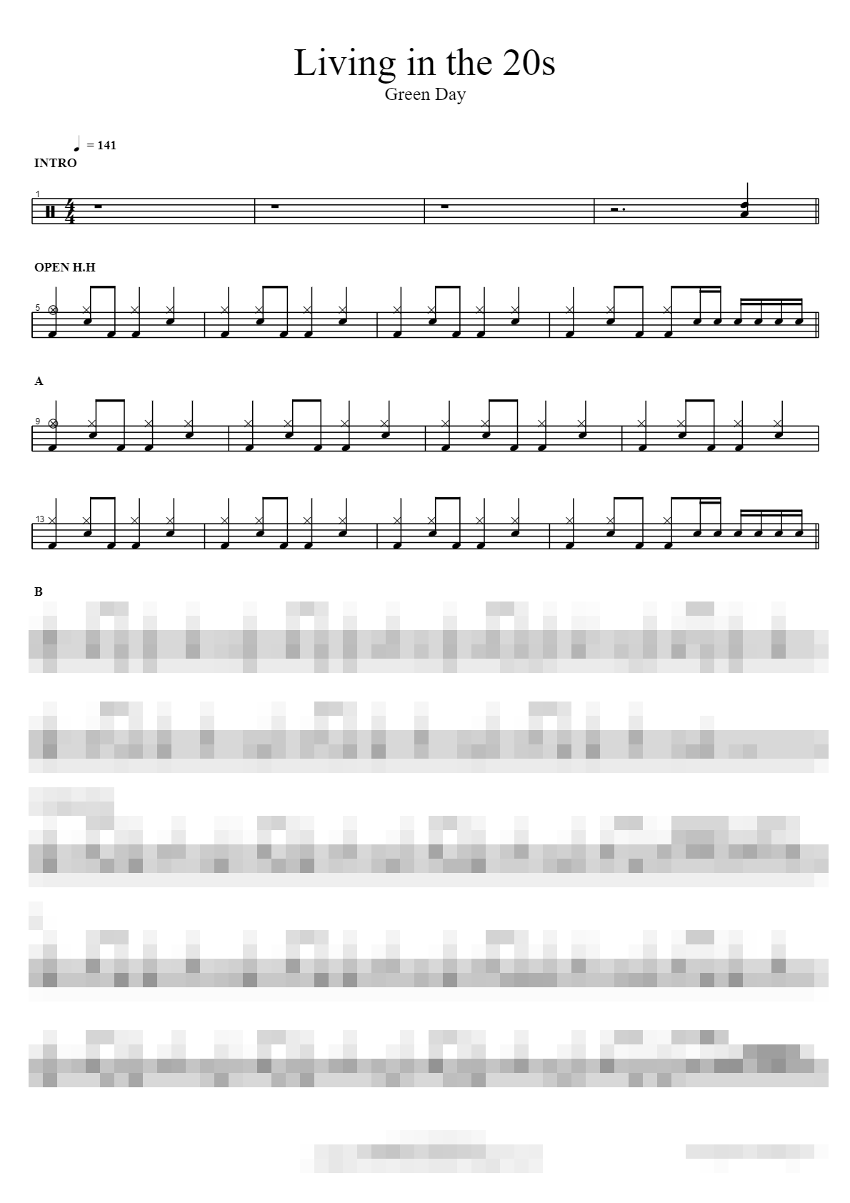 Living in the 20s Sheet Music Preview