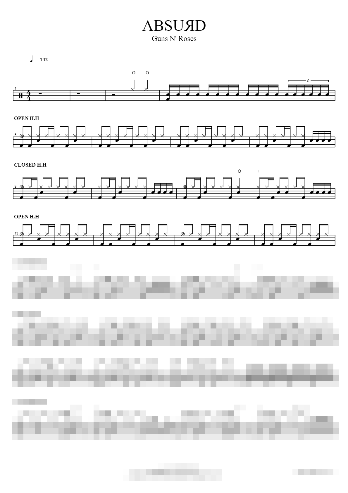 ABSUЯD Sheet Music Preview