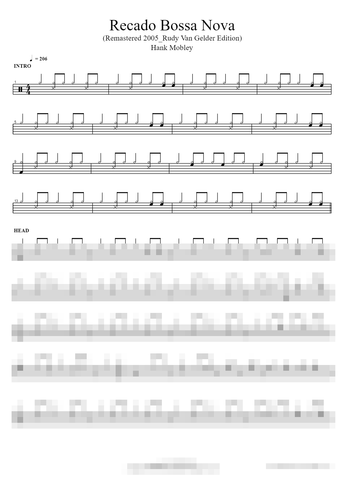 Recado Bossa Nova (Remastered 2005_Rudy Van Gelder Edition) Sheet Music Preview