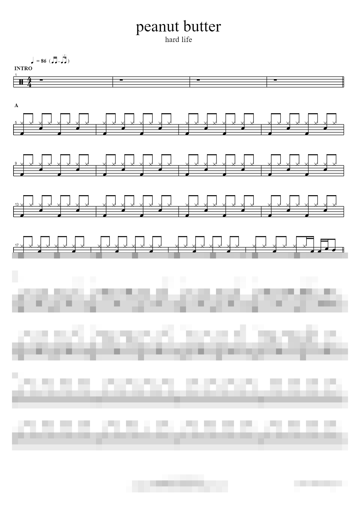 peanut butter Sheet Music Preview