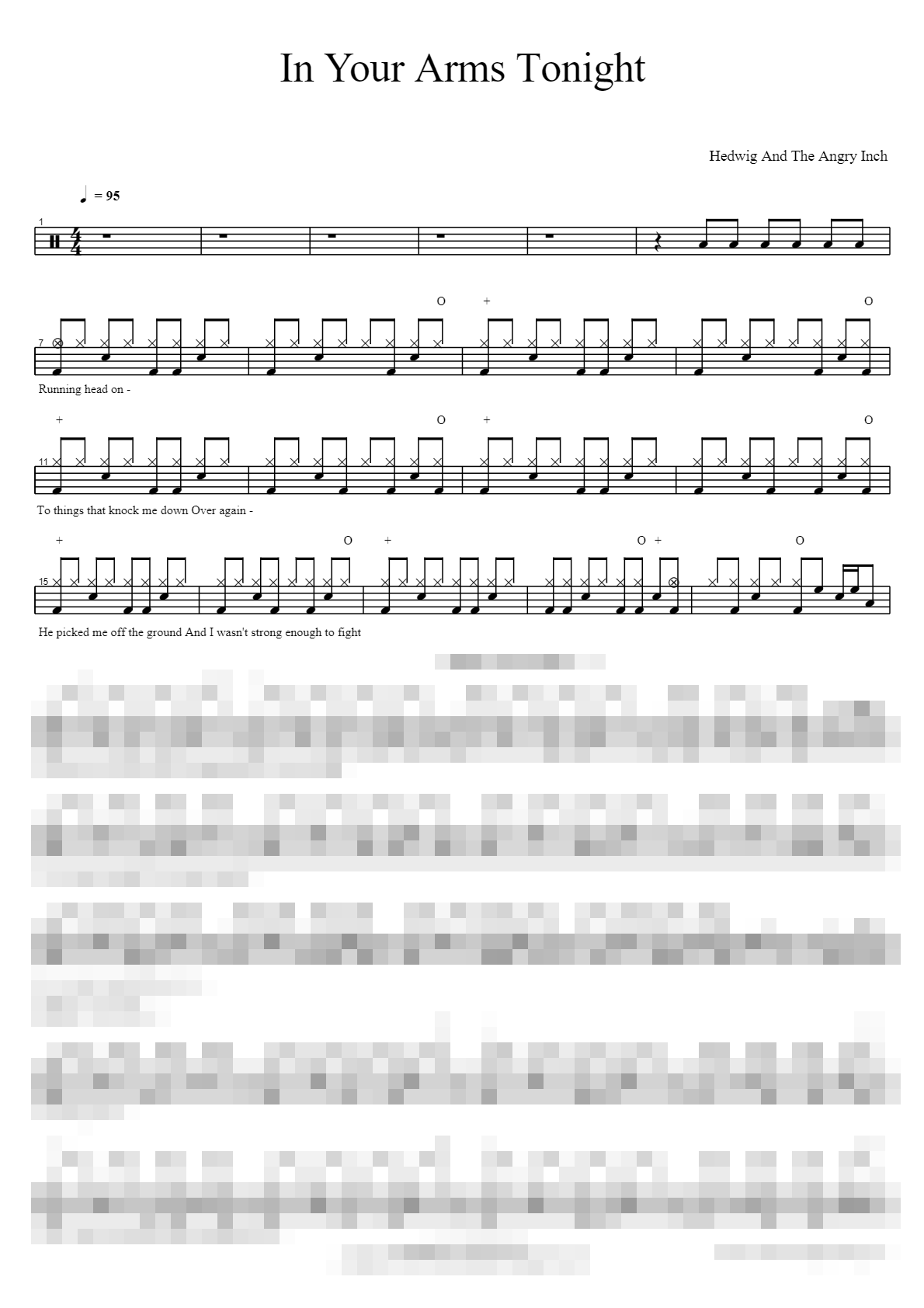 In Your Arms Tonight Sheet Music Preview