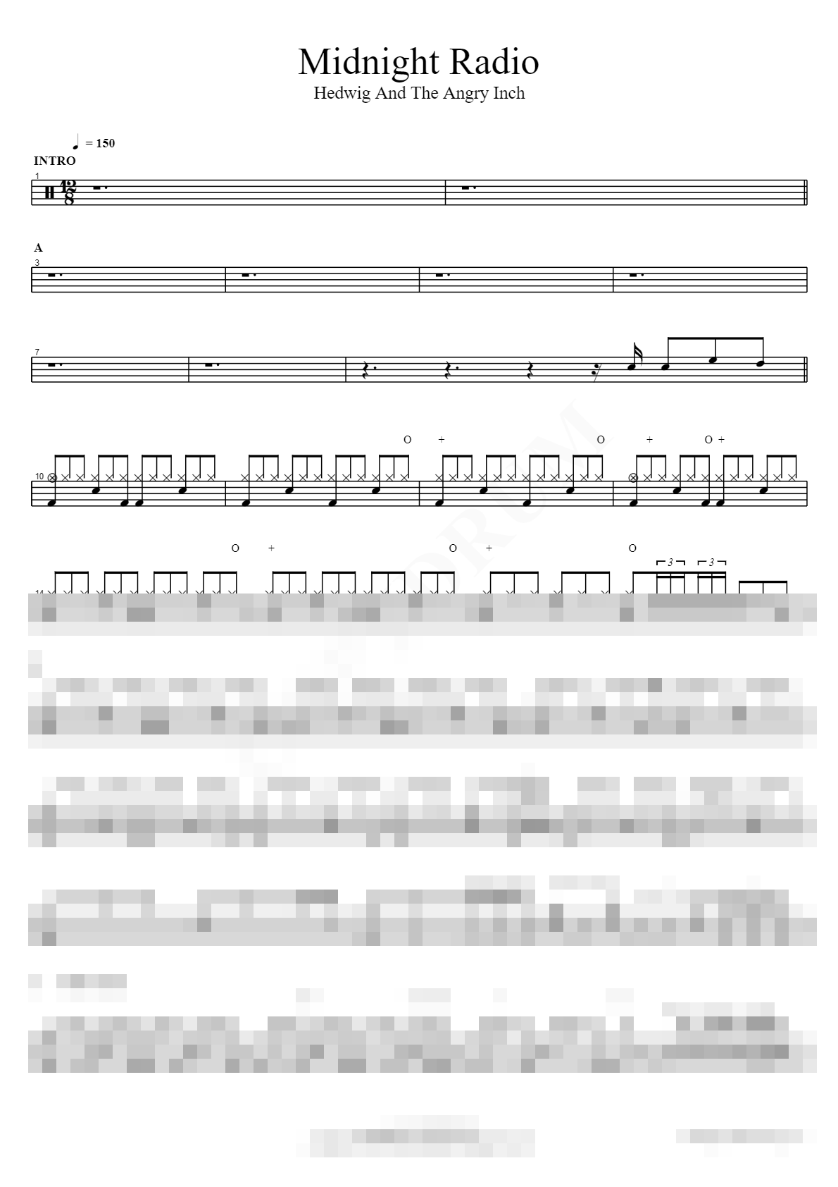 Midnight Radio Sheet Music Preview