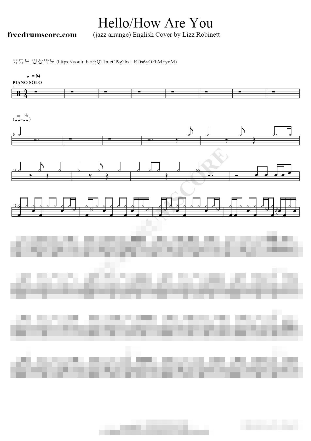 Hello How Are You (jazz arrange) Sheet Music Preview