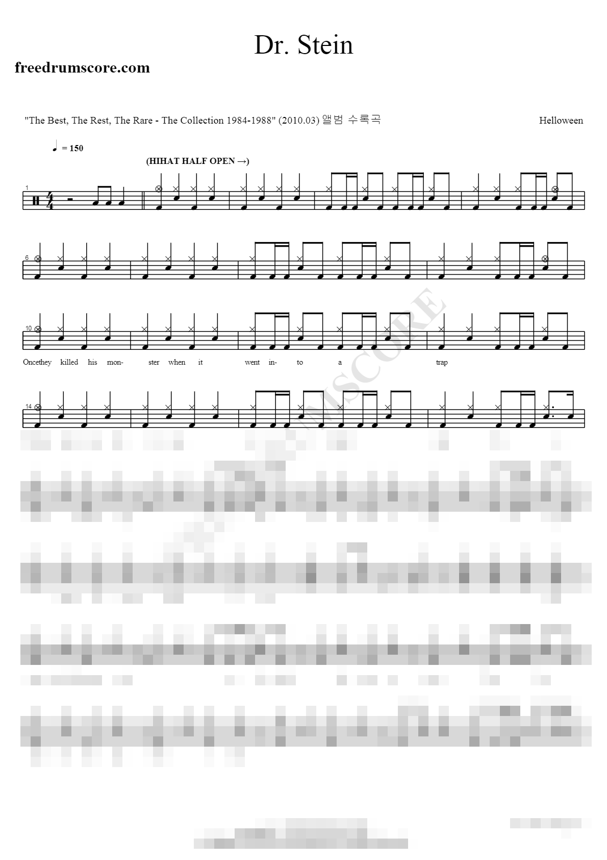 Dr Stein Sheet Music Preview