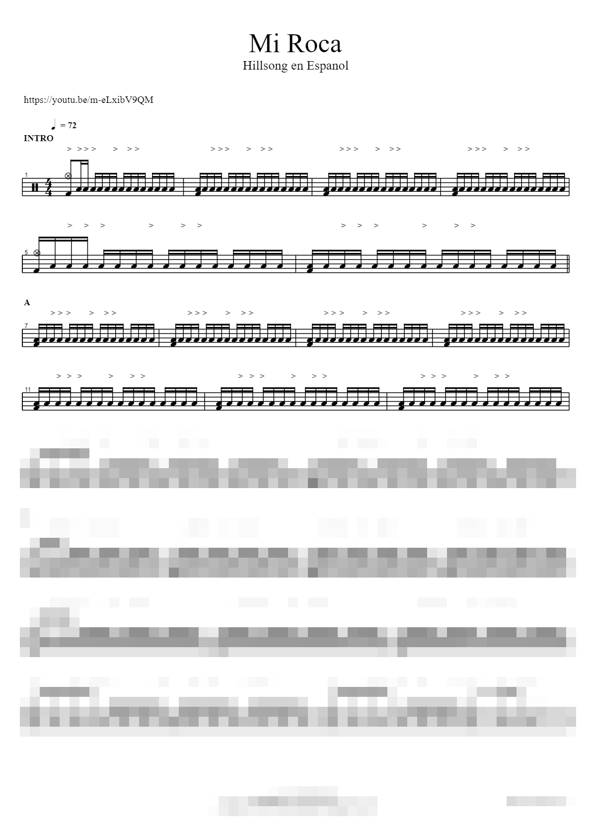 Mi Roca Sheet Music Preview