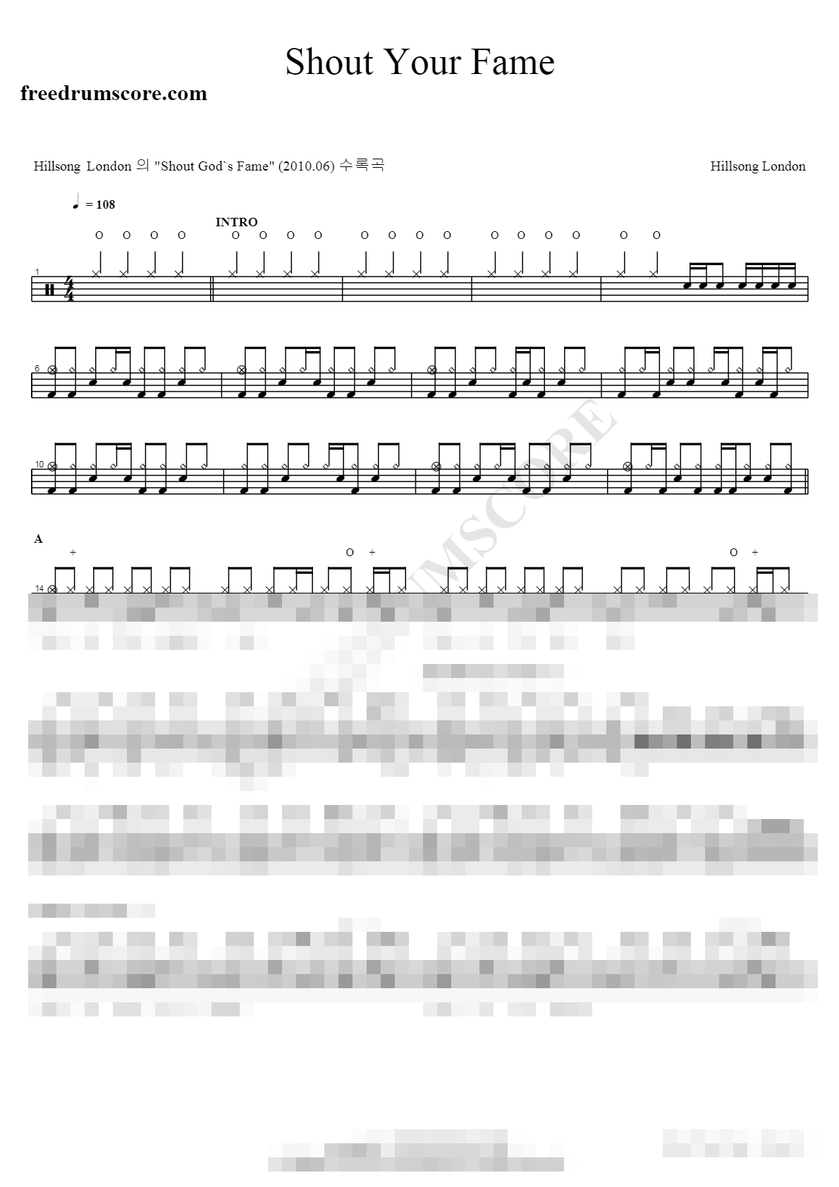 Shout Your Fame Sheet Music Preview