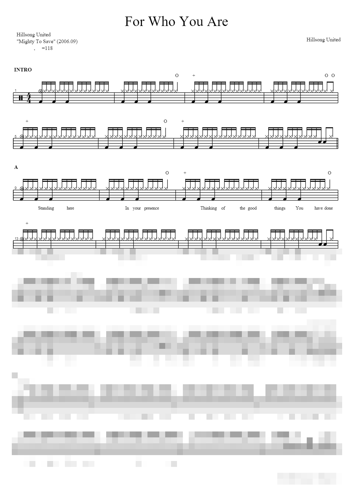For Who You Are Sheet Music Preview